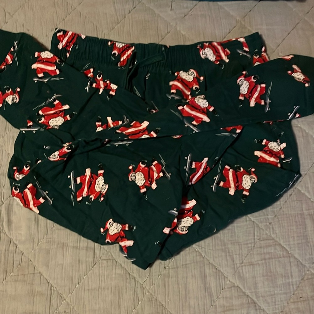 Green Santa Claus pajama pants